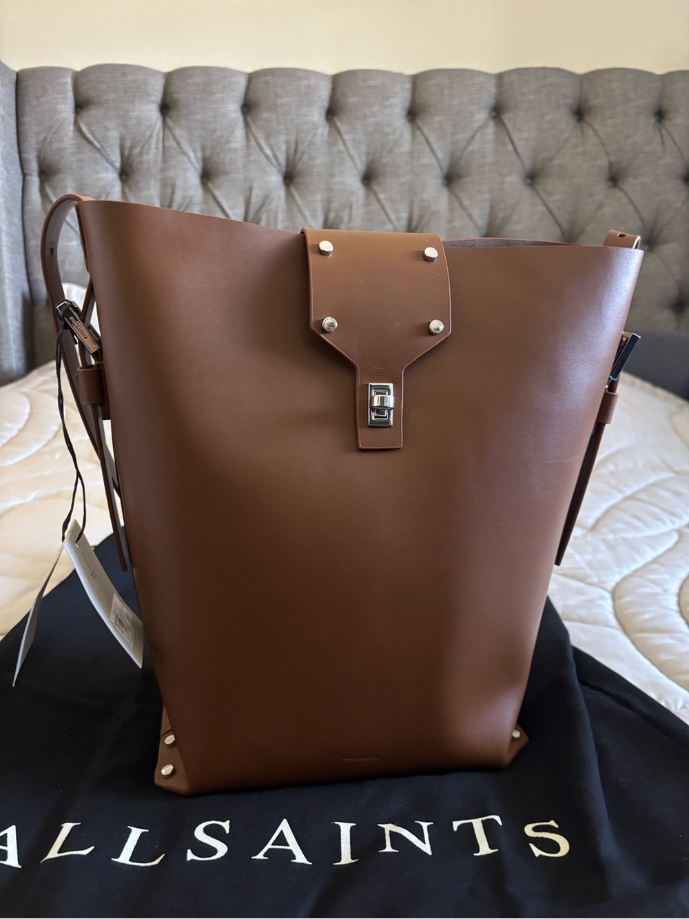 AllSaints Miro Leather Shoulder Bag